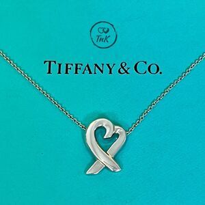 Tiffany & Co Paloma Picasso Loving Heart Pendant Necklace - Silver - 16”